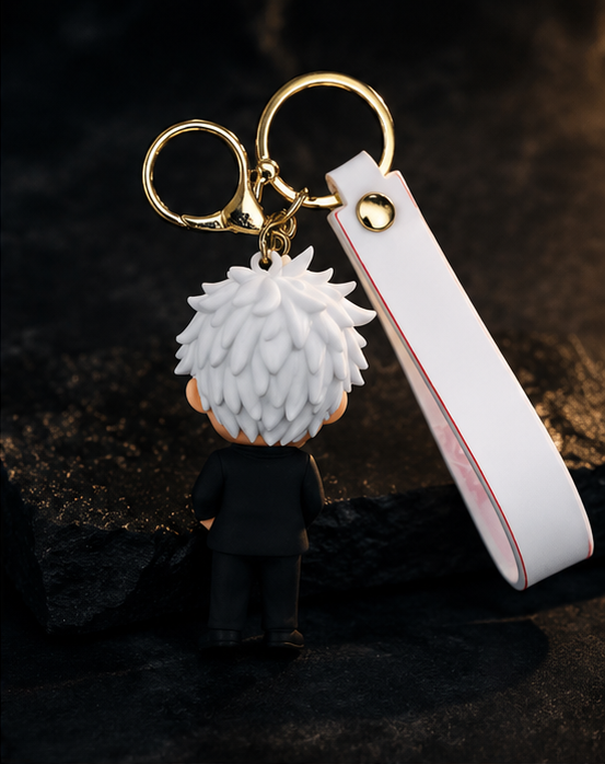 Satoru Gojo Jujutsu Kaisen Anime Keychain – Cute Collectible Bag & Backpack Accessory