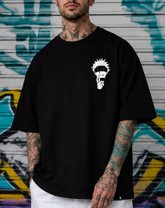 Gojo & Sukuna Oversized Anime T-Shirt | Premium Cotton Graphic Unisex Streetwear