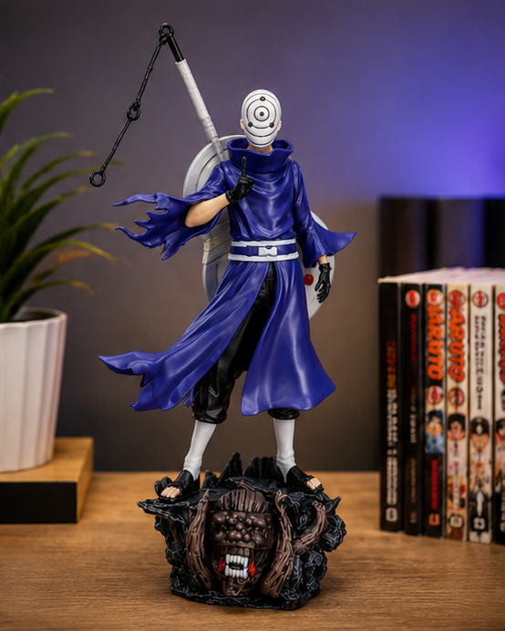 Obito Uchiha Tobi Mask Anime Figure Statue – Akatsuki Collectible with Display Base