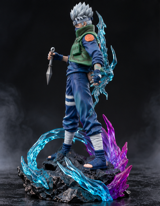 Kakashi Hatake Premium Battle Pose Lightning Action Figure – 25cm Naruto Anime Collectible