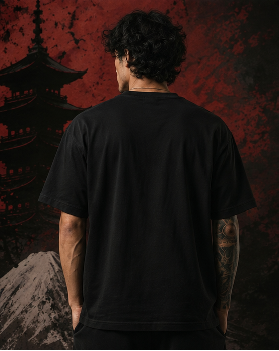 Bushido Samurai Graphic Oversized T-Shirt – Premium Japanese Anime-Inspired Streetwear Tee