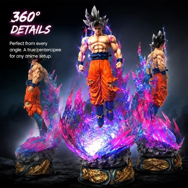 Goku Ultra Instinct LED Light Statue – 24cm Premium Anime Collectible