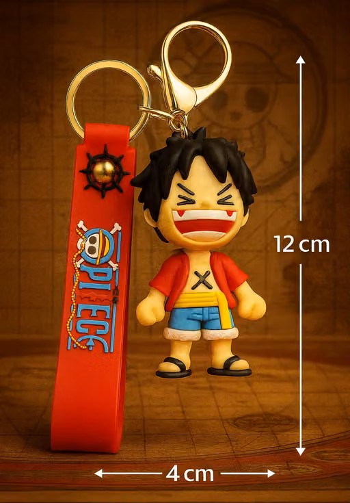 Monkey D. Luffy One Piece Chibi Anime Keychain – Anime Collectible Bag & Backpack Accessory
