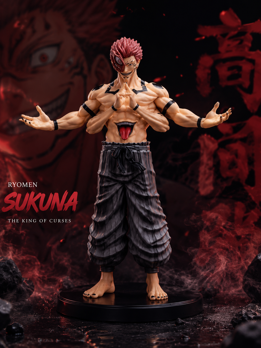 Ryomen Sukuna King of Curses Anime Figure 20cm –  Premium Collectible Statue with Multi-Arm Pose & Display Base