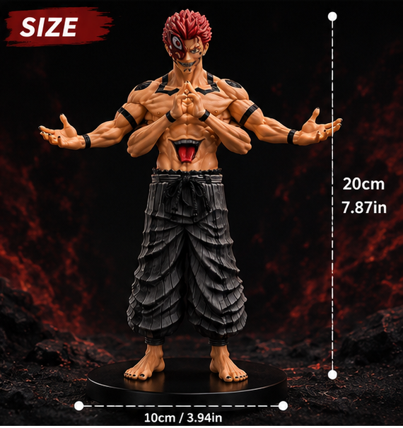 Ryomen Sukuna King of Curses Anime Figure 20cm –  Premium Collectible Statue with Multi-Arm Pose & Display Base