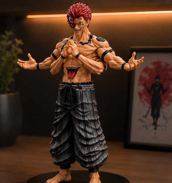 Ryomen Sukuna King of Curses Anime Figure 20cm –  Premium Collectible Statue with Multi-Arm Pose & Display Base