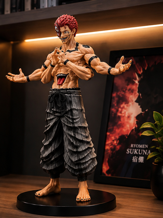Ryomen Sukuna King of Curses Anime Figure 20cm –  Premium Collectible Statue with Multi-Arm Pose & Display Base