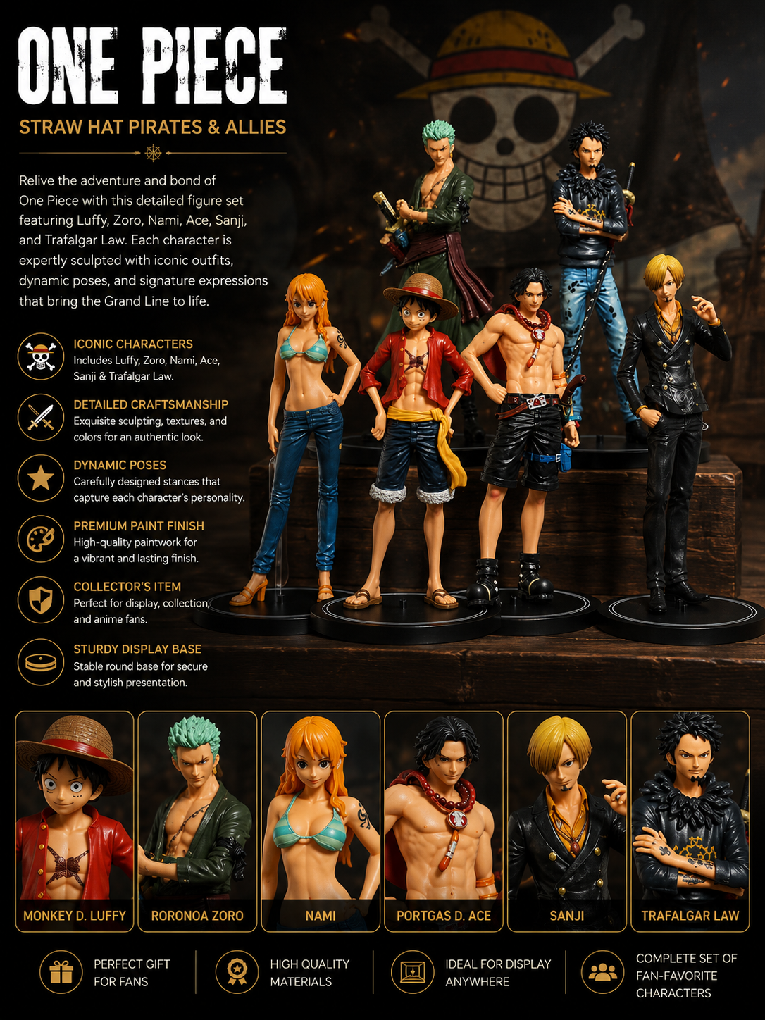 One Piece Anime Figure Set