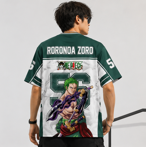 Roronoa Zoro 56 Anime Jersey T-Shirt – One Piece Graphic Unisex Sportswear Tee