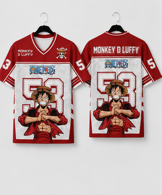 Monkey D. Luffy 53 Anime Jersey T-Shirt – One Piece Graphic Unisex Sportswear Tee