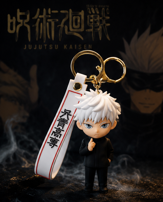 Satoru Gojo Jujutsu Kaisen Anime Keychain – Cute Collectible Bag & Backpack Accessory