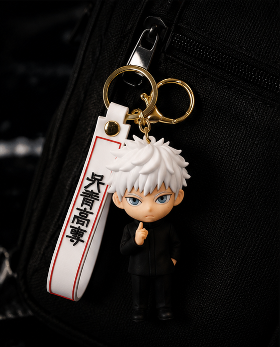 Satoru Gojo Jujutsu Kaisen Anime Keychain – Cute Collectible Bag & Backpack Accessory