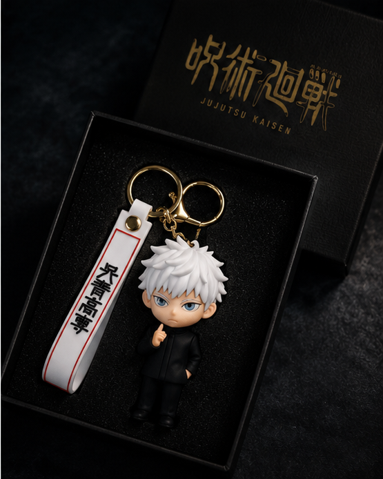 Satoru Gojo Jujutsu Kaisen Anime Keychain – Cute Collectible Bag & Backpack Accessory