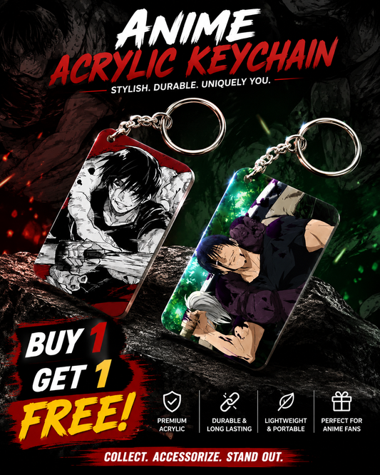 Toji Fushiguro Acrylic Keychain- Buy 1 Get 1 Free – Jujutsu Kaisen Anime