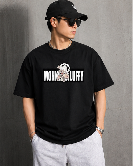 Luffy Gear 5 Oversized Anime T-Shirt | Premium One Piece Black Unisex Streetwear