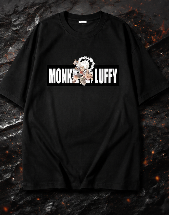 Luffy Gear 5 Oversized Anime T-Shirt | Premium One Piece Black Unisex Streetwear