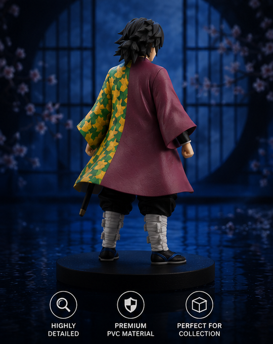 Giyu Tomioka Anime Figure – Demon Slayer Hashira Collectible with Katana & Display Base