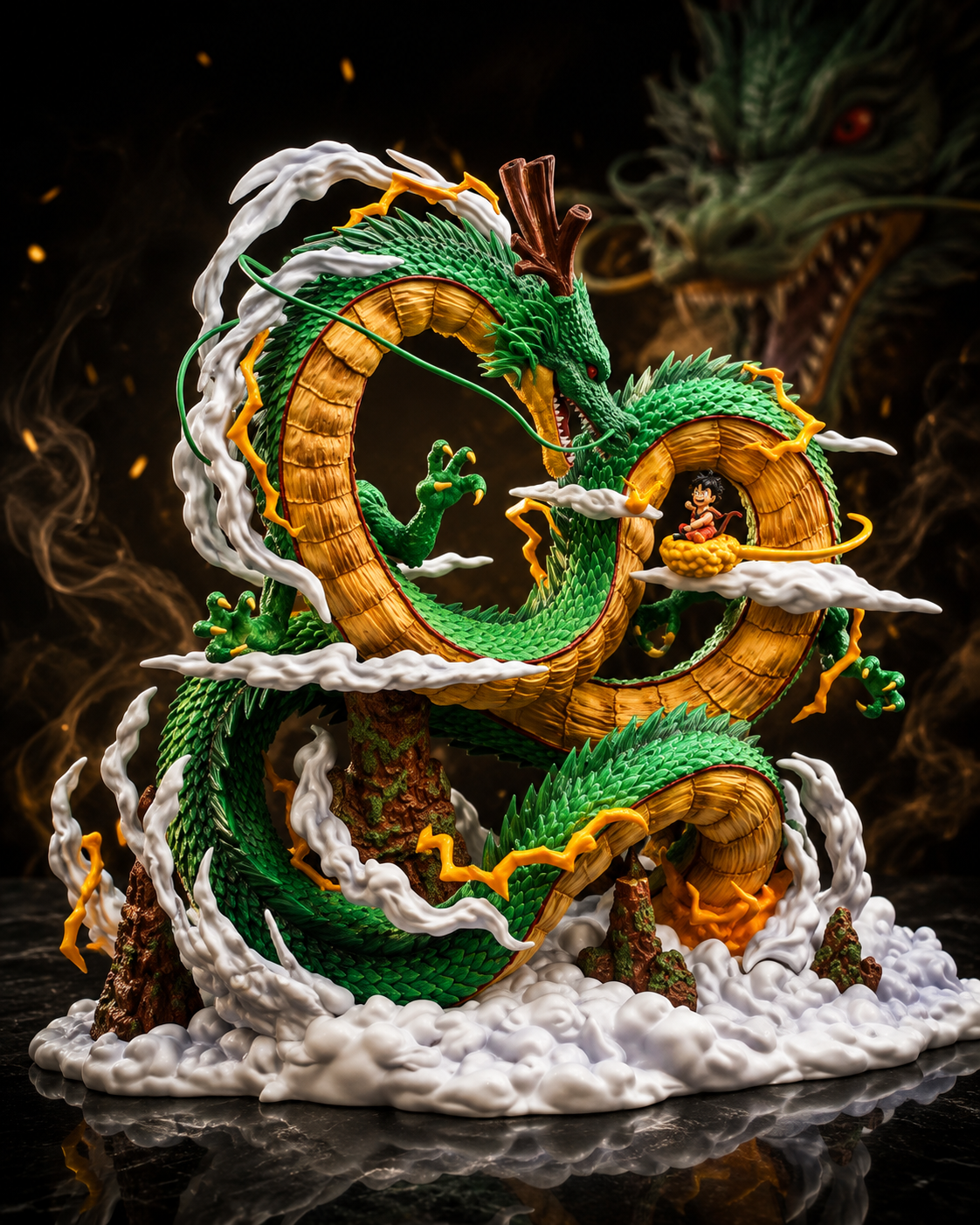 Shenron Dragon Ball Z Premium Anime Statue with Goku – Detailed Collectible Display Figure