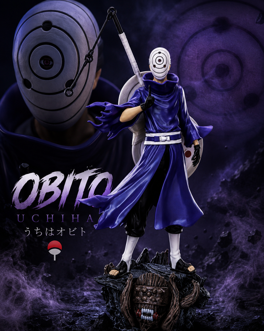Obito Uchiha Tobi Mask Anime Figure Statue – Akatsuki Collectible with Display Base