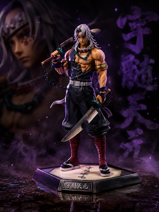 Tengen Uzui Premium Anime Figure – 30cm Demon Slayer Collectible with Dual Blade & Base