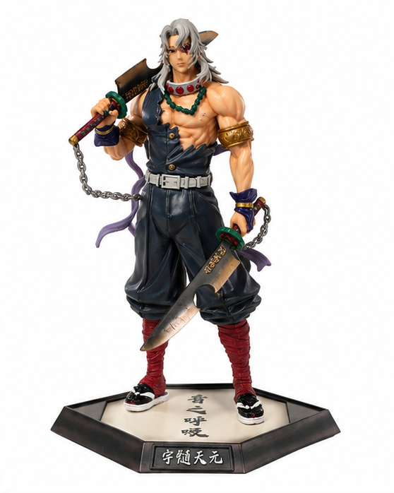 Tengen Uzui Premium Anime Figure – 30cm Demon Slayer Collectible with Dual Blade & Base