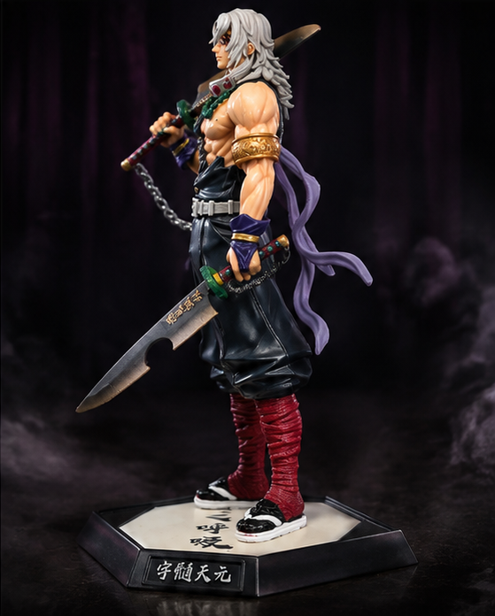 Tengen Uzui Premium Anime Figure – 30cm Demon Slayer Collectible with Dual Blade & Base