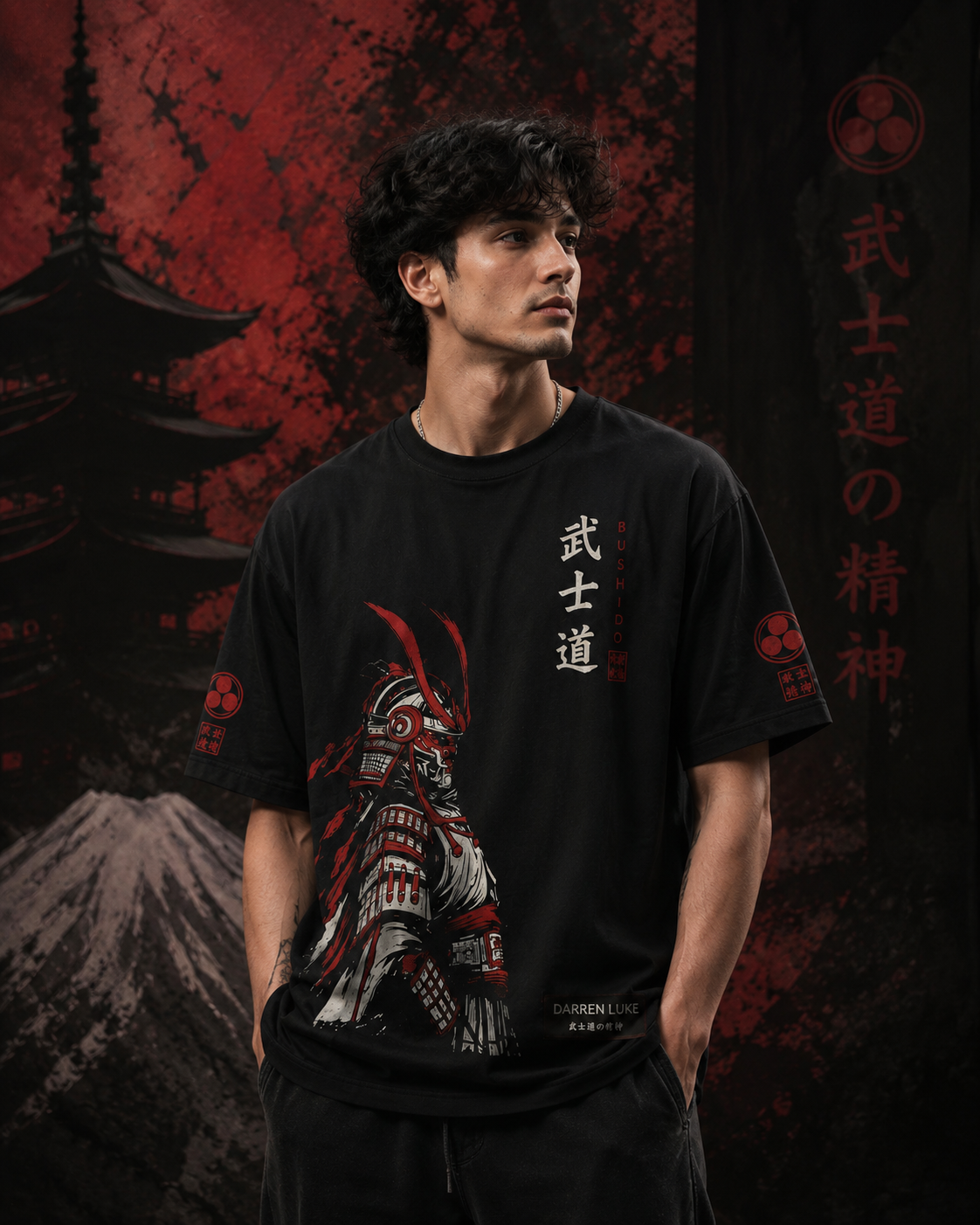 Bushido Samurai Graphic Oversized T-Shirt –  Premium Japanese Anime-Inspired Streetwear Tee