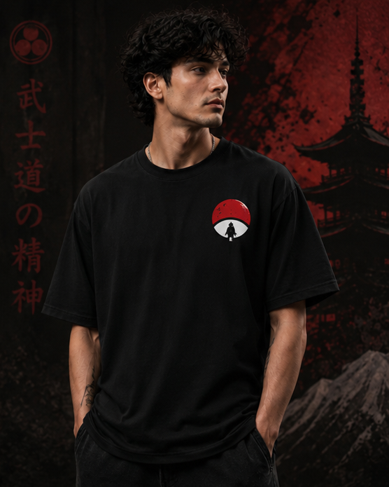 Itachi Uchiha Anime Oversized T-Shirt – 100% Cotton Japanese Streetwear Graphic Tee