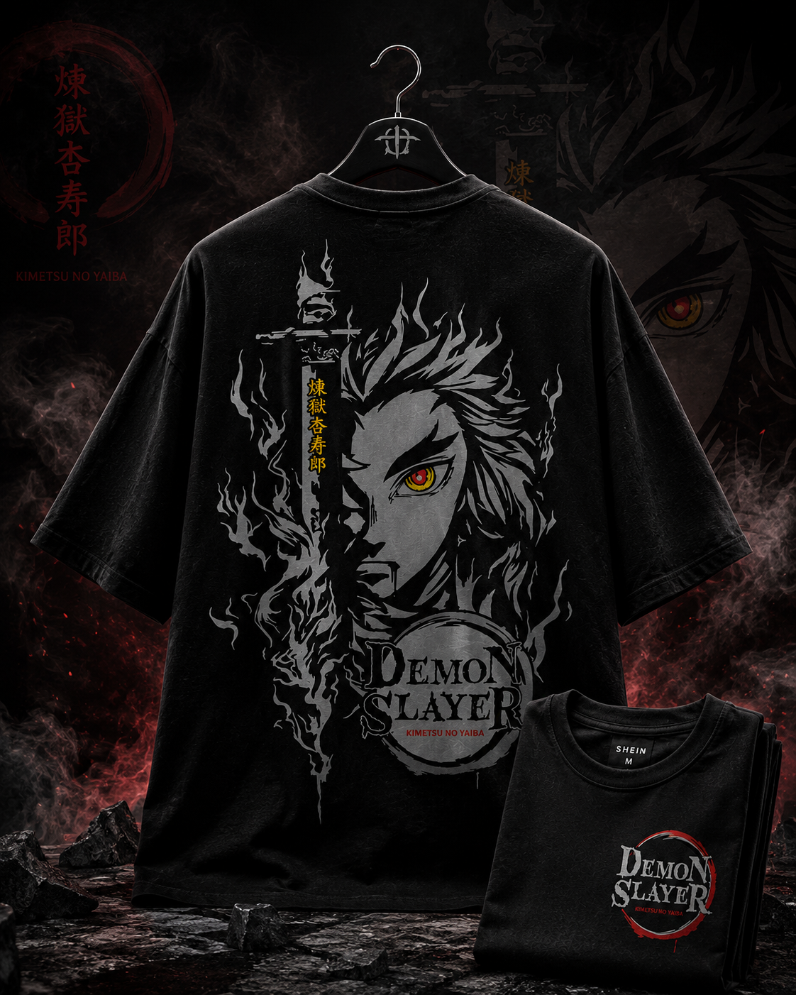 Demon Slayer Oversized T-Shirt – Premium Anime Graphic Streetwear Tee
