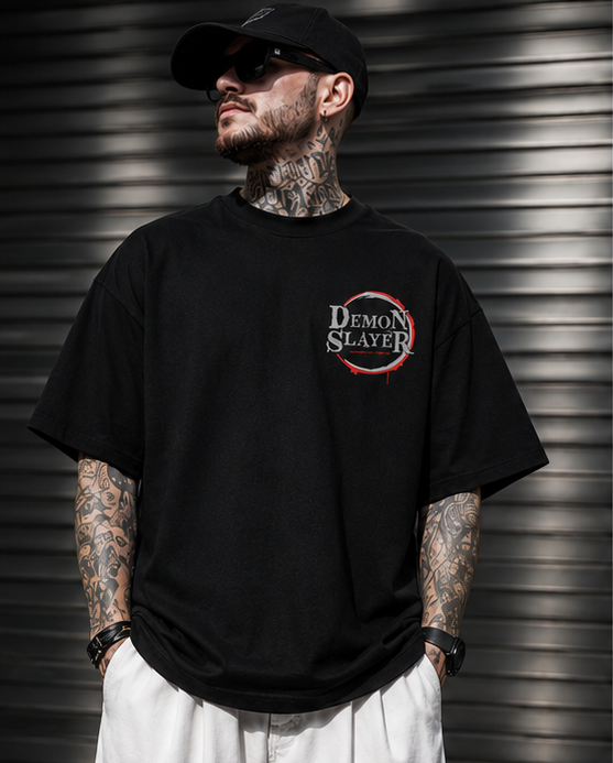 Demon Slayer Oversized T-Shirt – Premium Anime Graphic Streetwear Tee