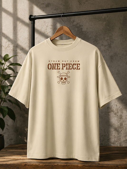 One Piece Luffy Oversized T-Shirt – Premium Straw Hat Crew Anime Graphic Tee