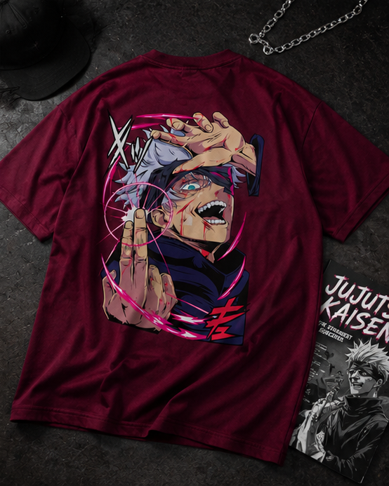 Gojo Satoru Oversized T-Shirt – Premium Limitless Power Anime Streetwear Tee
