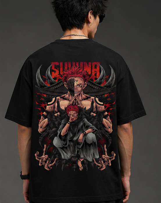 Sukuna Oversized T-Shirt – King of Curses Anime Graphic Tee