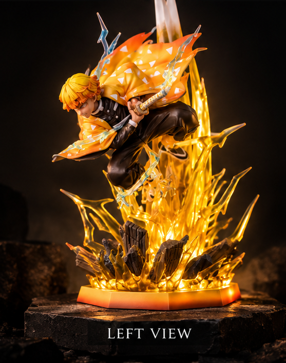 Zenitsu Agatsuma Thunder Breathing Action Figure | Premium 37 CM LED PVC  Statue