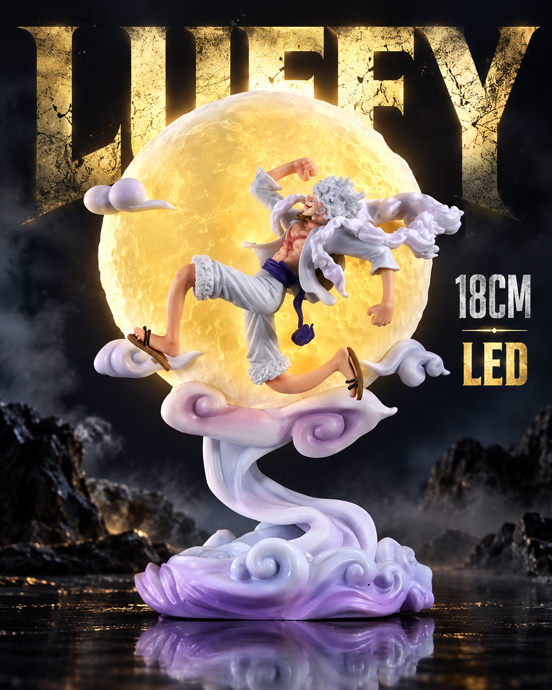 Monkey D. Luffy Gear 5 Action Figure – One Piece PVC Collectible Figure 18cm
