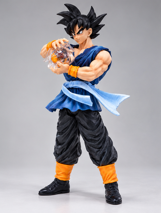 Goku Action Figure with Energy Sphere – Dragon Ball Anime Collectible Statue 32cm