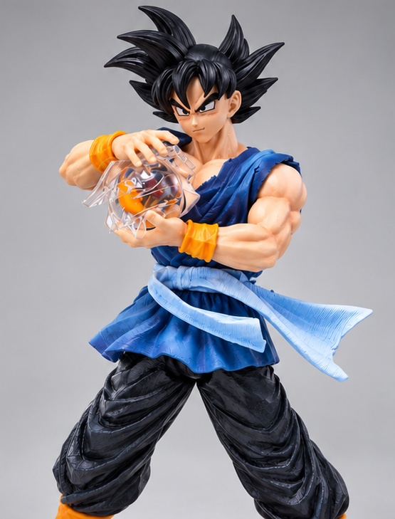 Goku Action Figure with Energy Sphere – Dragon Ball Anime Collectible Statue 32cm