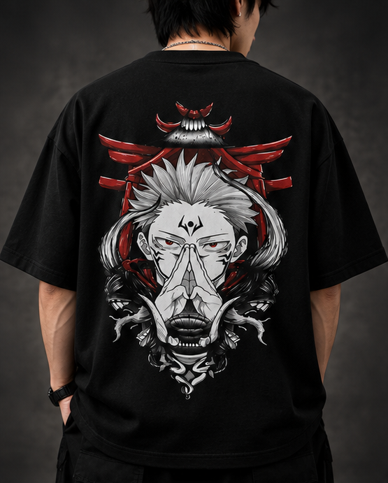 Ryomen Sukuna Oversized T-Shirt – Black