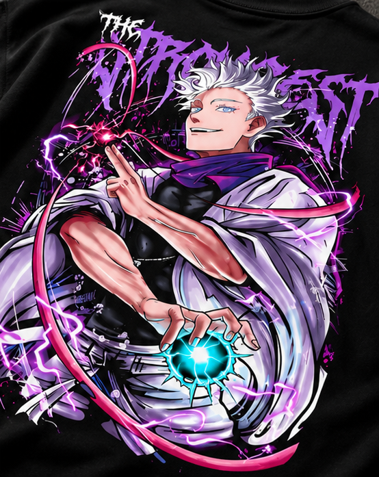 Gojo Satoru - The Strongest Oversized Anime T-Shirt