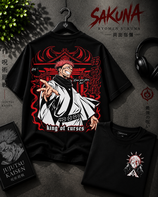 Sukuna “King of Curses” - Premium Jujutsu Kaisen  Anime Oversized T-Shirt