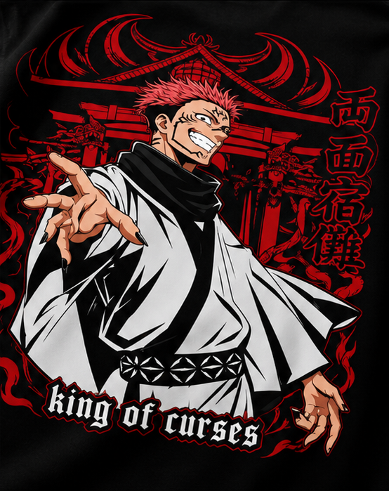 Sukuna “King of Curses” - Premium Jujutsu Kaisen  Anime Oversized T-Shirt