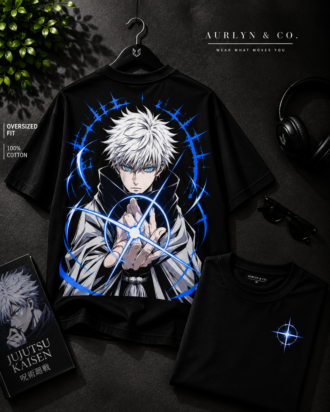 Gojo Saturo “The Strongest” Jujutsu Kaisen Anime Oversized T-Shirt