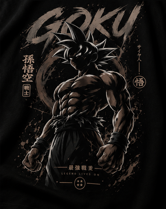 Goku “Legend Lives On” - Dragon Ball Anime Oversized T-Shirt