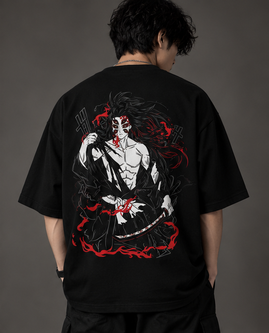 Upper Moon One Anime Oversized T-Shirt – Kokushibo Graphic