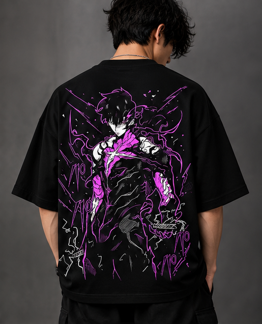 Sung Jin-Woo Shadow Monarch Solo Leveling Anime Oversized T-Shirt