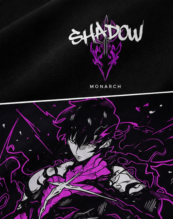 Sung Jin-Woo Shadow Monarch Solo Leveling Anime Oversized T-Shirt