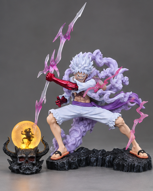 Monkey D. Luffy Gear 5 Anime Action Figure – Premium LED One Piece Collectible