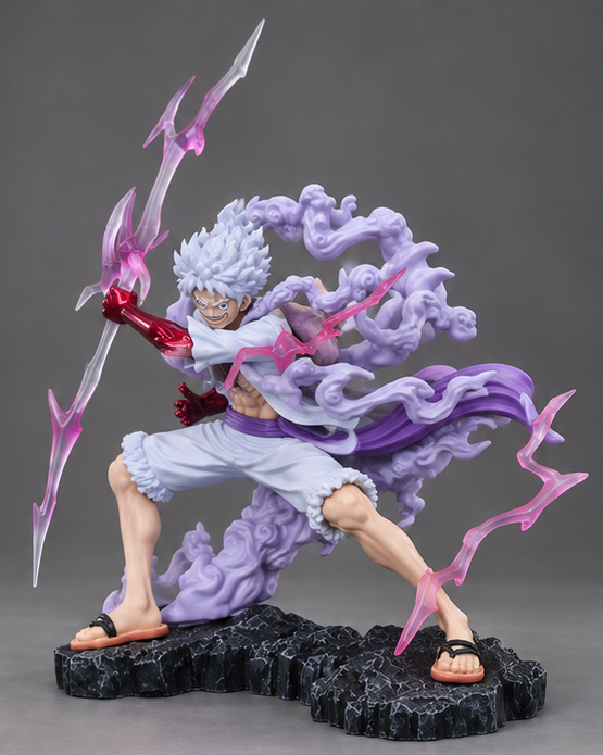 Monkey D. Luffy Gear 5 Anime Action Figure – Premium LED One Piece Collectible