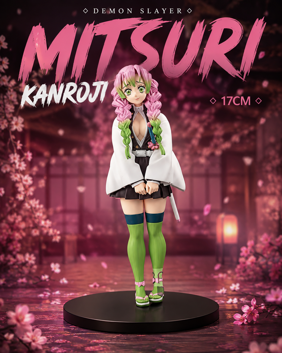 Demon Slayer Mitsuri Kanroji Action Figure – 17CM | Love Hashira Anime Collectible