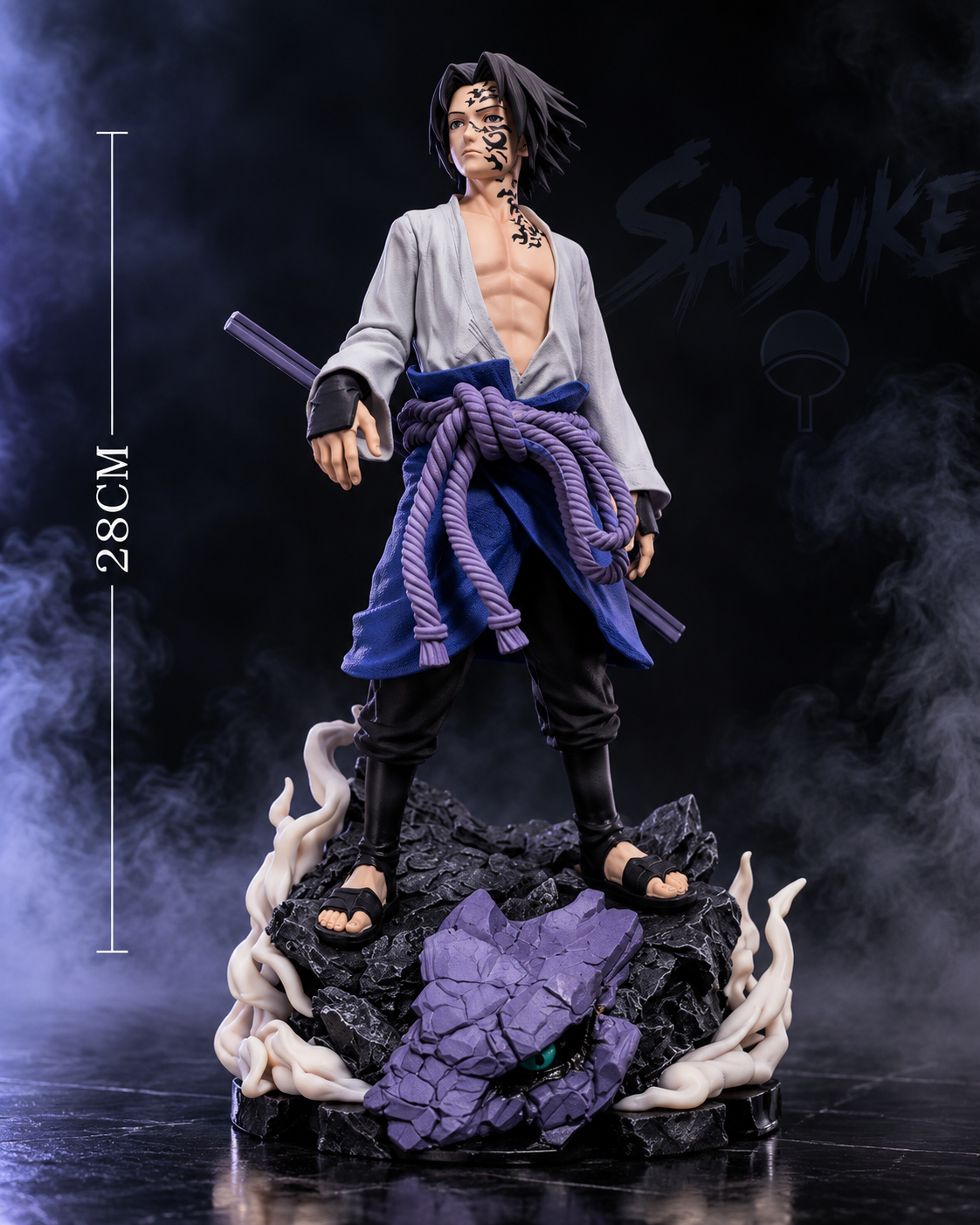 Sasuke Uchiha 28CM Premium PVC Action Figure – Naruto Anime Collectible